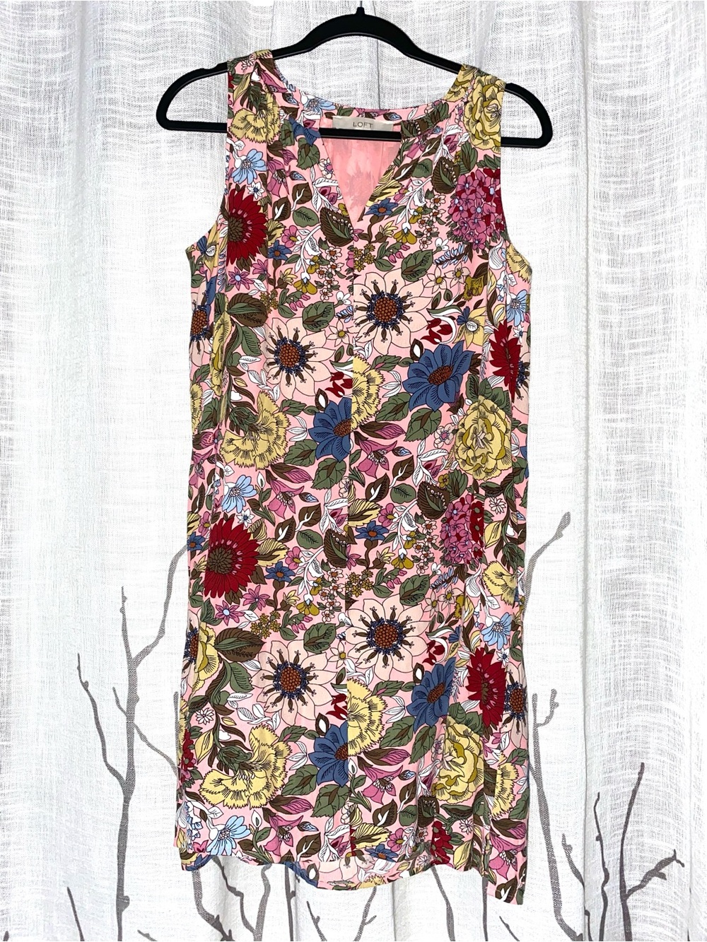 LOFT V Neck Mini Dress